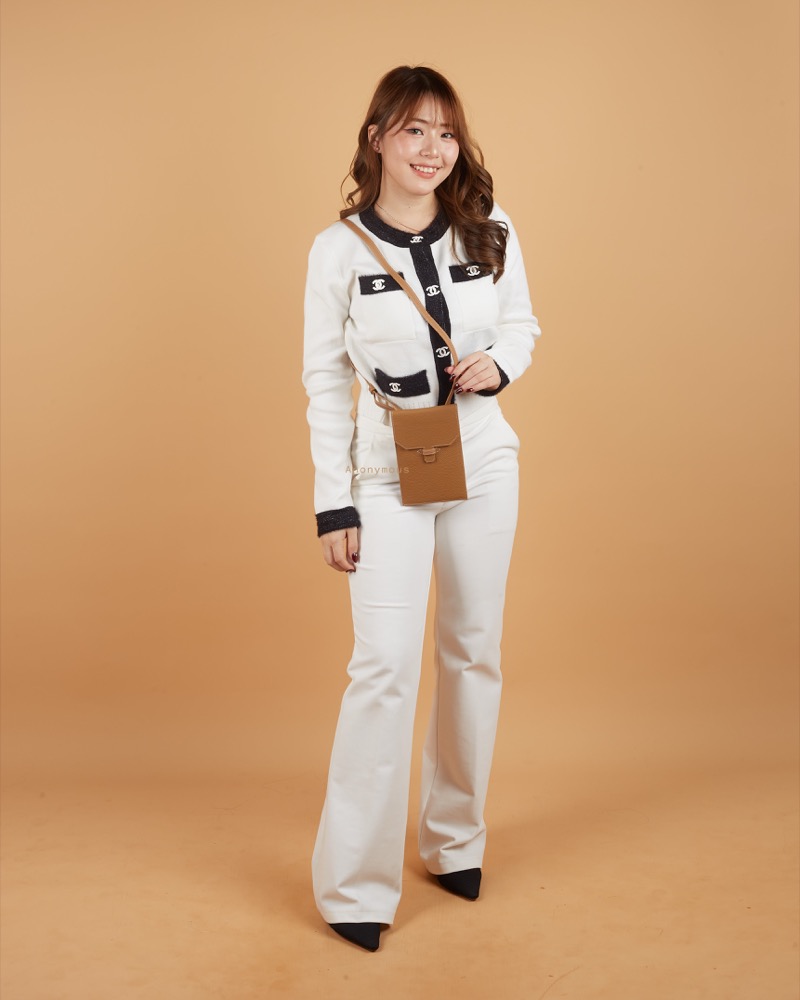 Anonymous Gia Flat Sling Bag Togo No Brand (Tas Kulit)