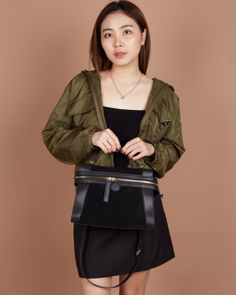 Anonymous Cilla Double Straps 28 Suede Leather No Brand (Tas Kulit)