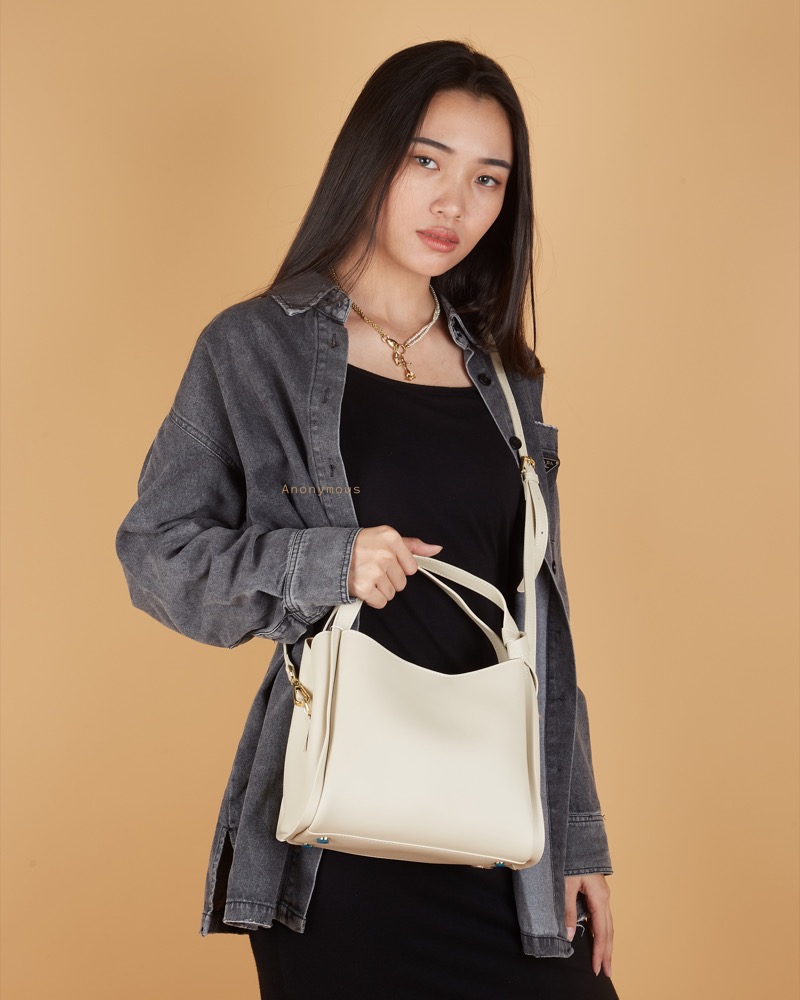 Anonymous Lika Square Top Handle Bag Swift Leather No Brand (Tas Kulit)