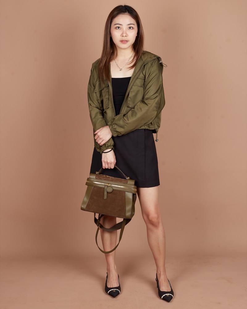 Anonymous Cilla Double Straps 28 Suede Leather No Brand (Tas Kulit)