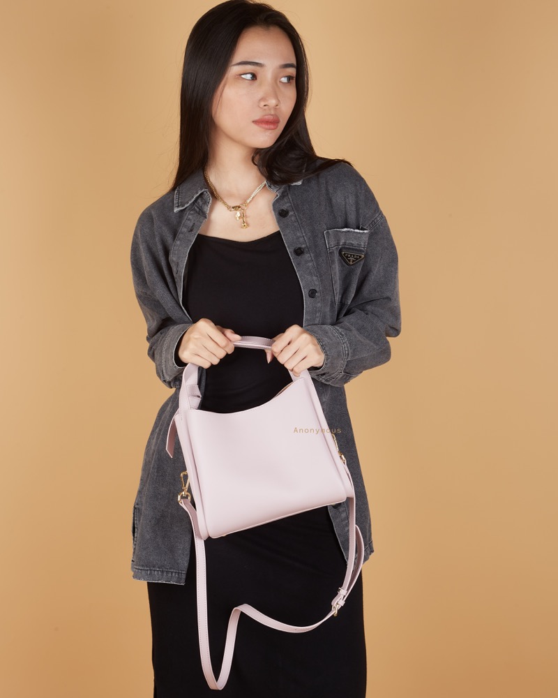 Anonymous Lika Square Top Handle Bag Swift Leather No Brand (Tas Kulit)