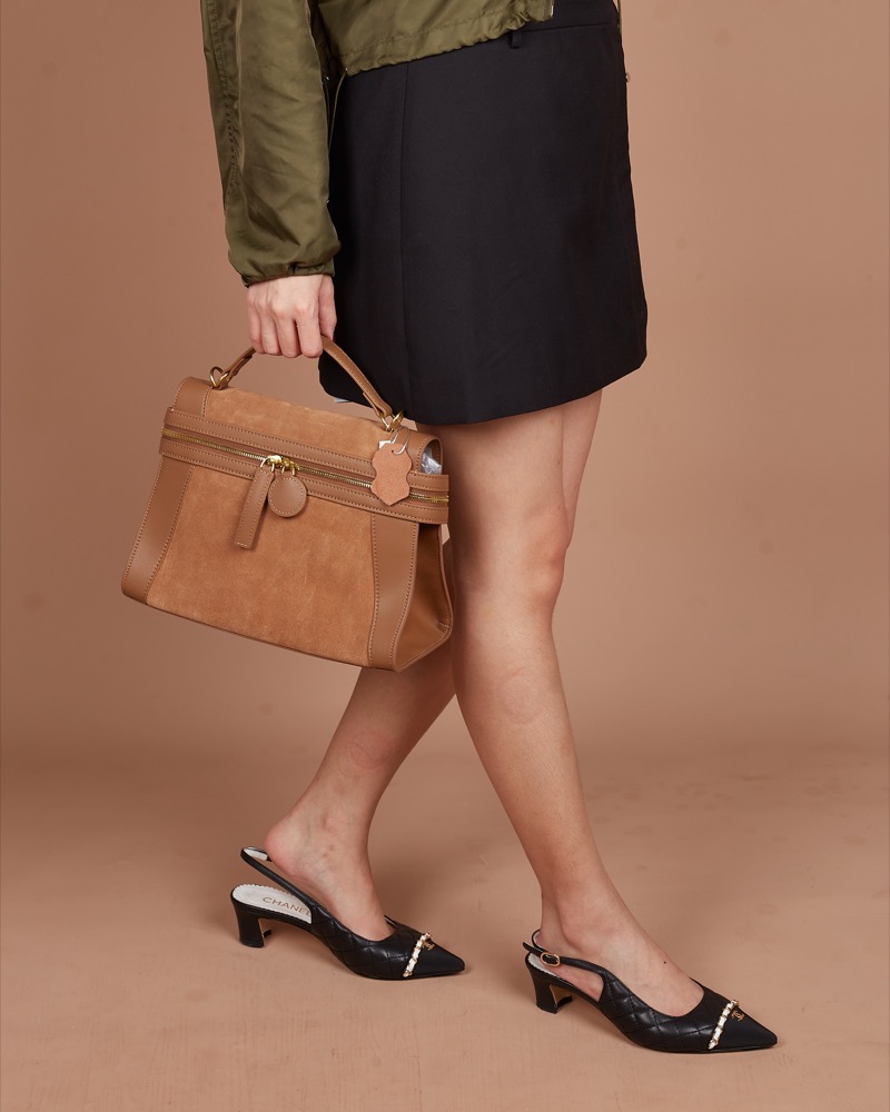 Anonymous Cilla Double Straps 28 Suede Leather No Brand (Tas Kulit)