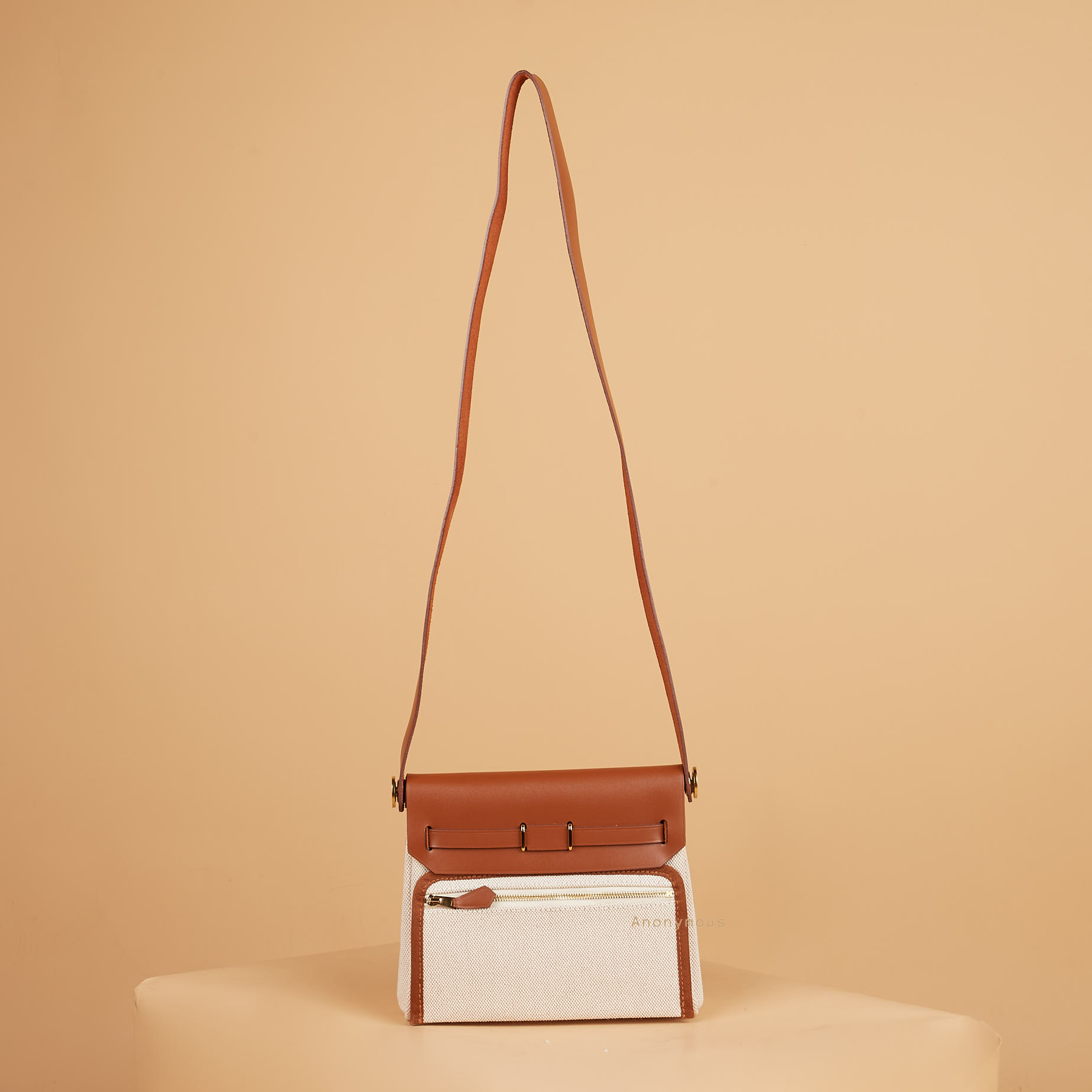 Anonymous Aspen 20 Ecru Canvas Bag GHW