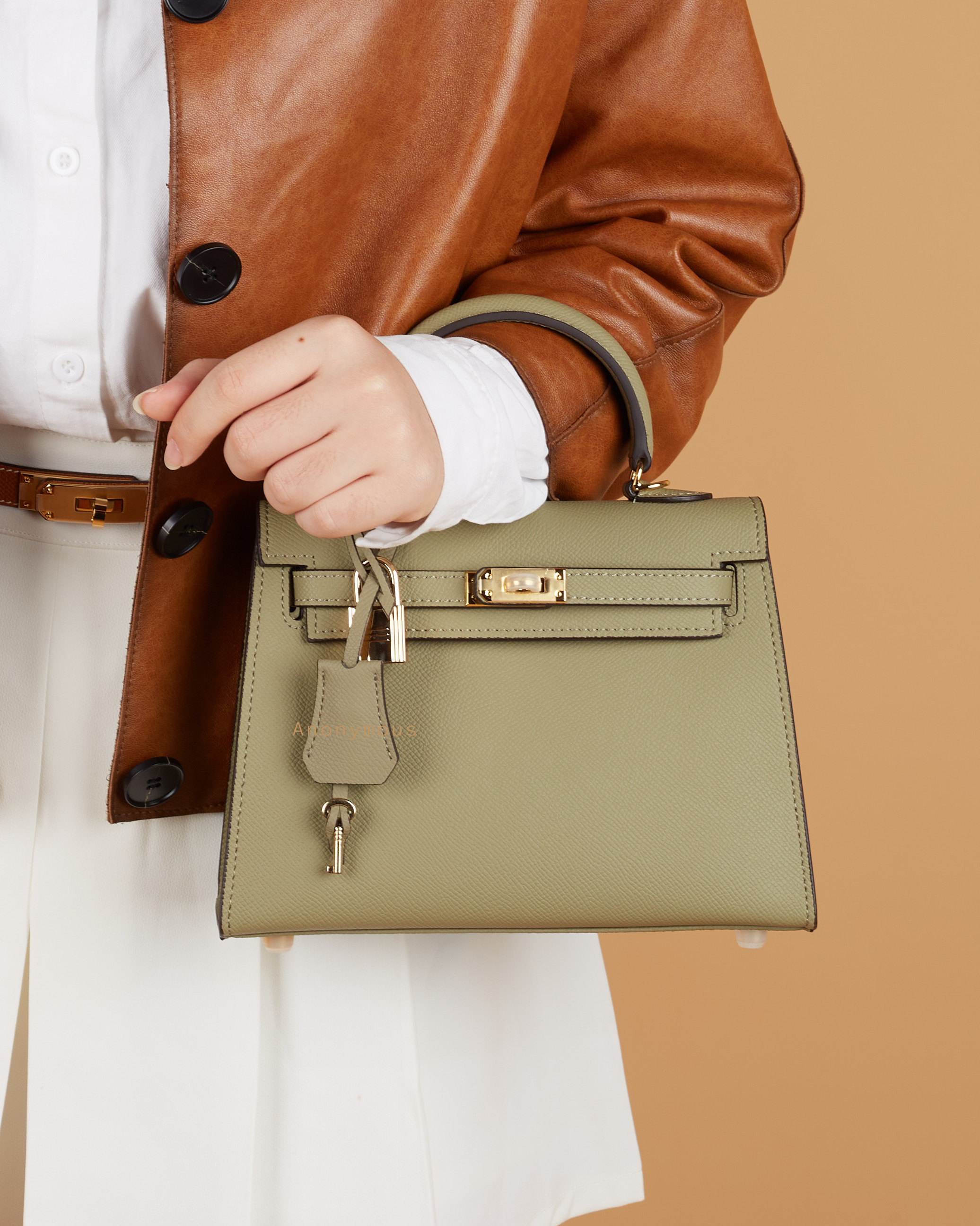 Anonymous Cara Bag k22 Taiga Leather No Brand (Tas Kulit)