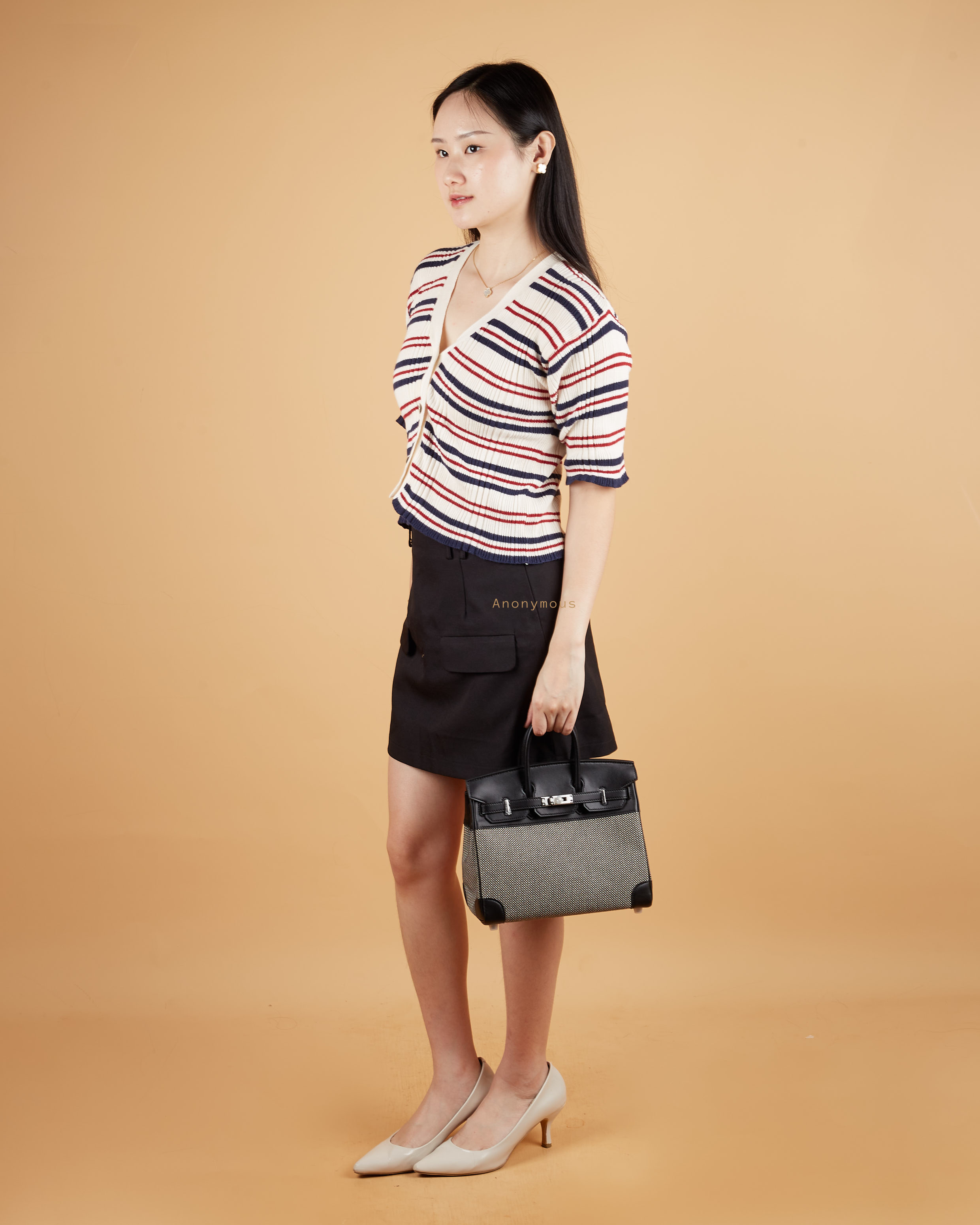 Anonymous Bebe 25 ecru pattern No Brand (Tas Kulit)