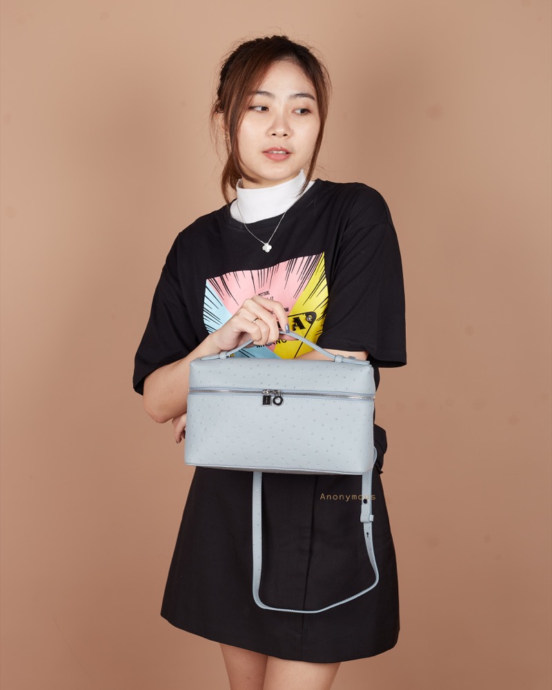 Anonymous Lola Bag L27 Ostrich PHW No Brand (Tas Kulit)