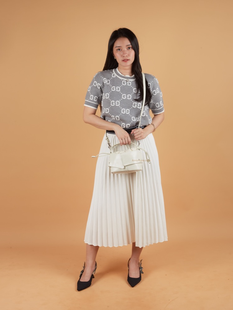 Anonymous Tata Dumpling Bag Leather Denim No Brand (Tas Kulit)