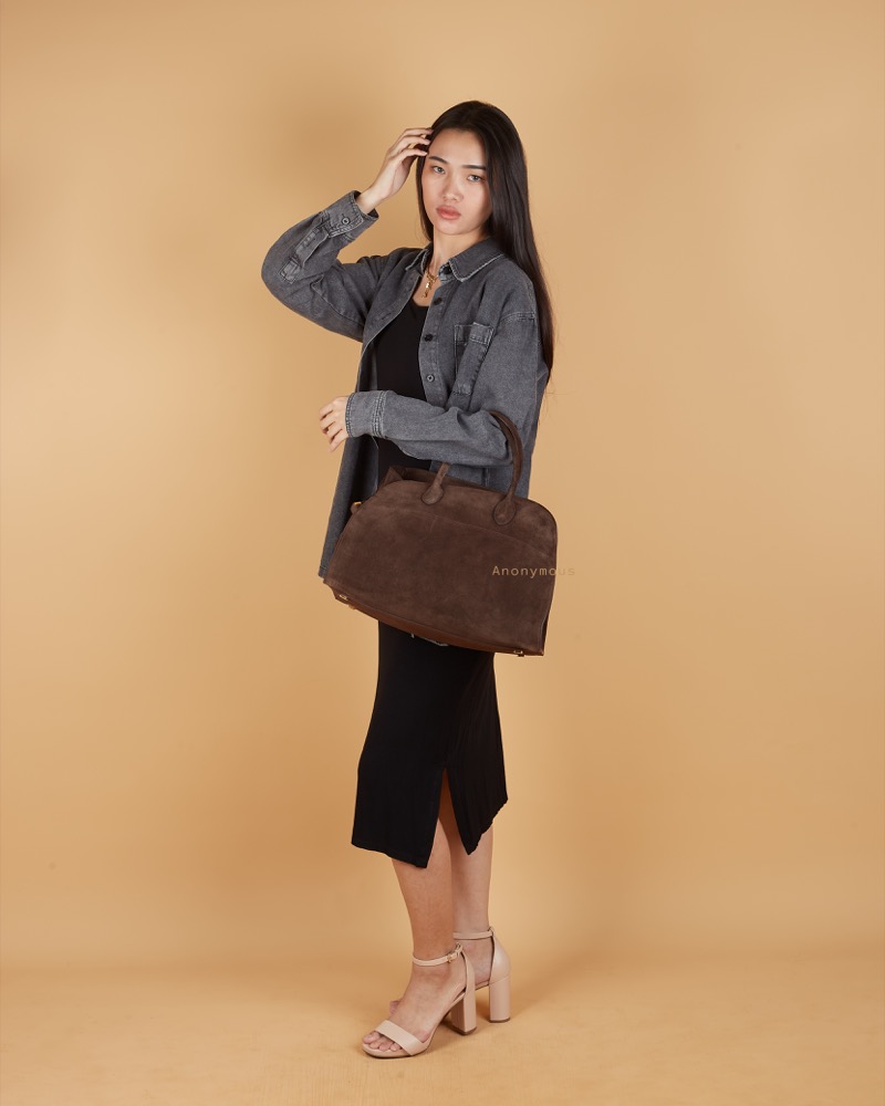 Anonymous Monthy Tote Bag 39 Suede Leather No Brand (Tas Kulit)