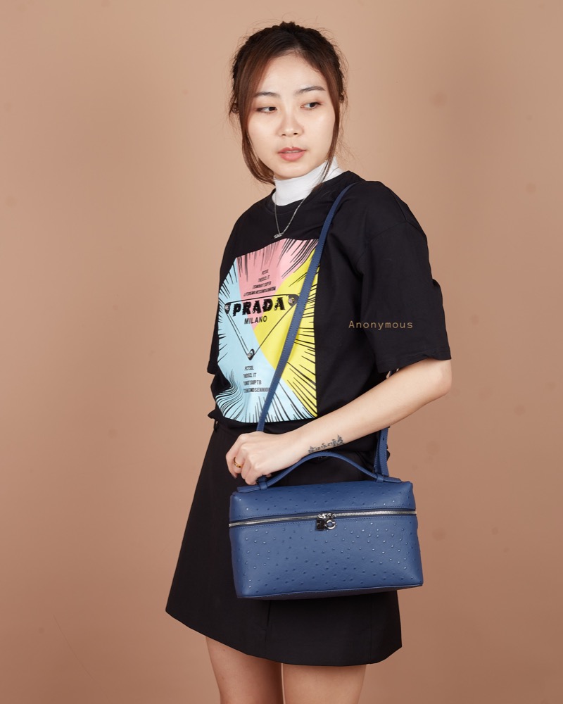 Anonymous Lola Bag L27 Ostrich PHW No Brand (Tas Kulit)