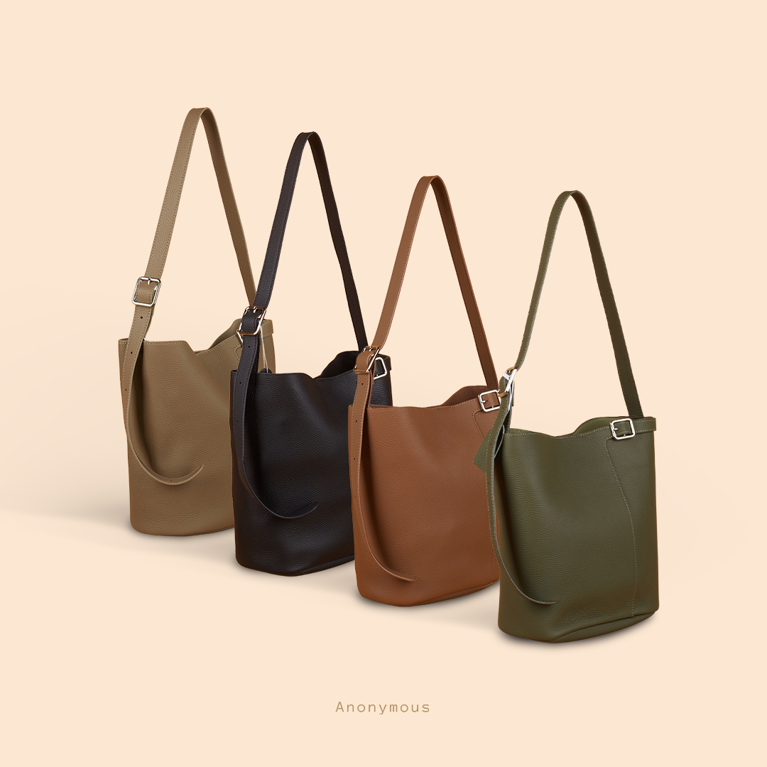 Anonymous Wayne Shoulder Bag Grained Leather No Brand (Tas Kulit)