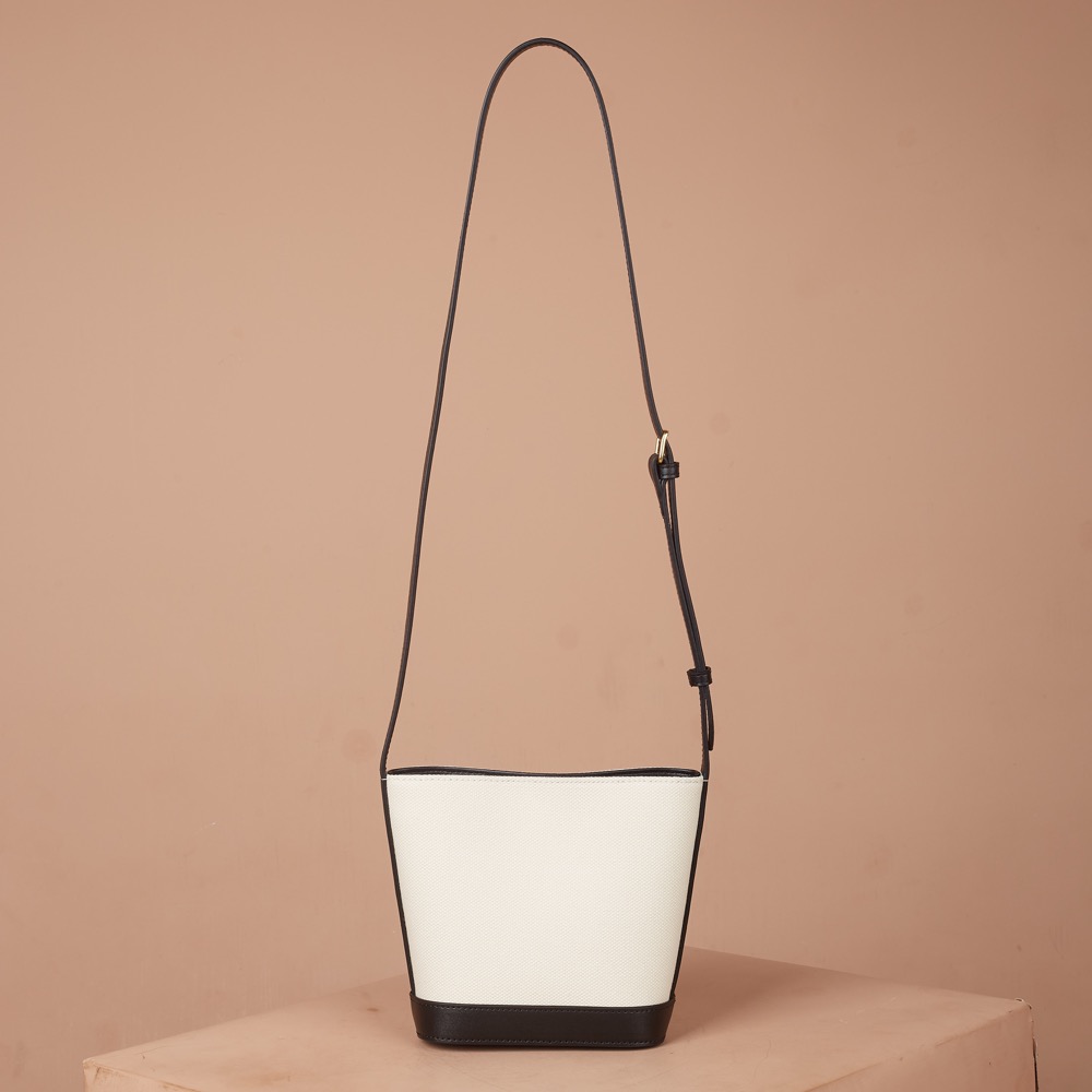 Anonymous Joline Bucket Bag Encru GHW No Brand (Tas kulit)