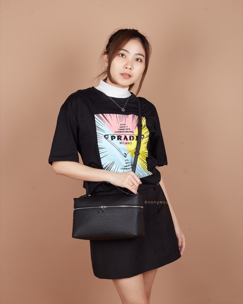 Anonymous Lola Bag L27 Ostrich PHW No Brand (Tas Kulit)