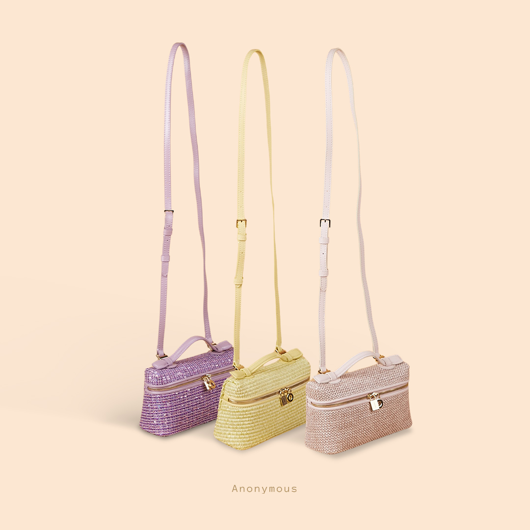 Anonymous Lola Bag L19 Raffia Leather No Brand (Tas Kulit)