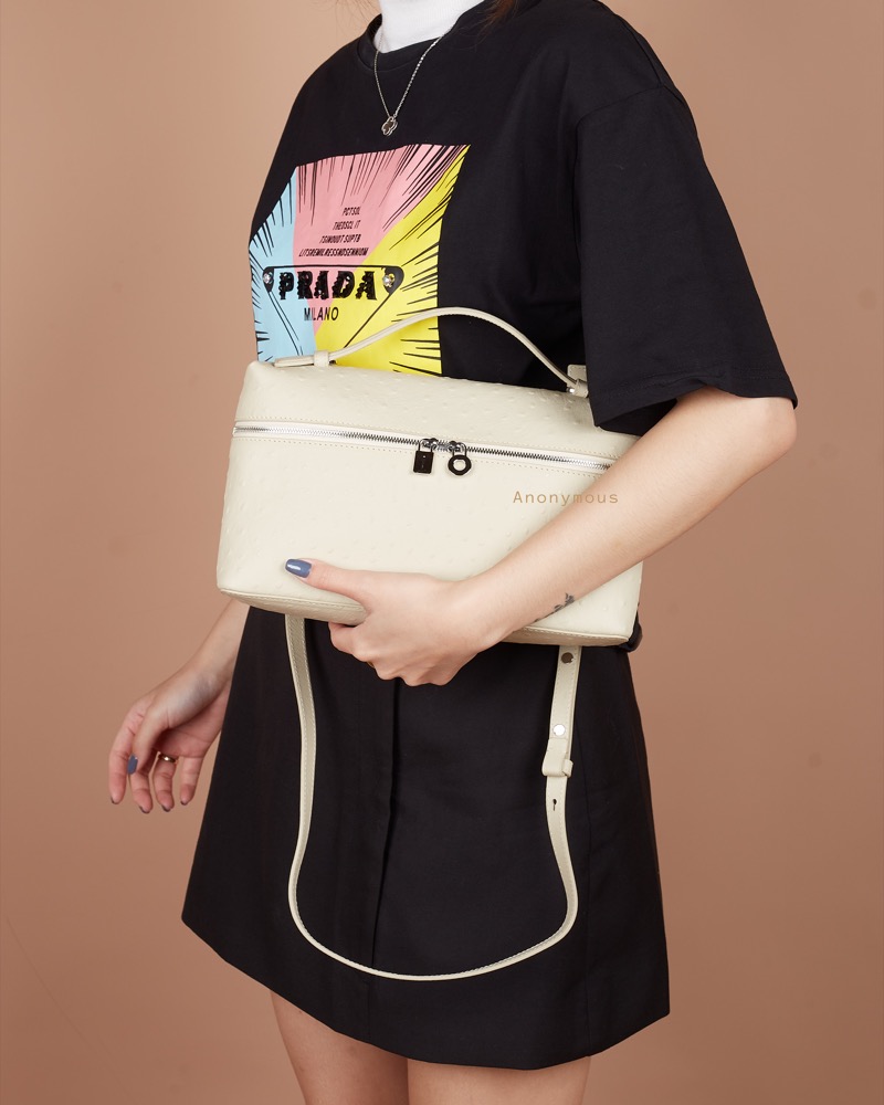 Anonymous Lola Bag L27 Ostrich PHW No Brand (Tas Kulit)