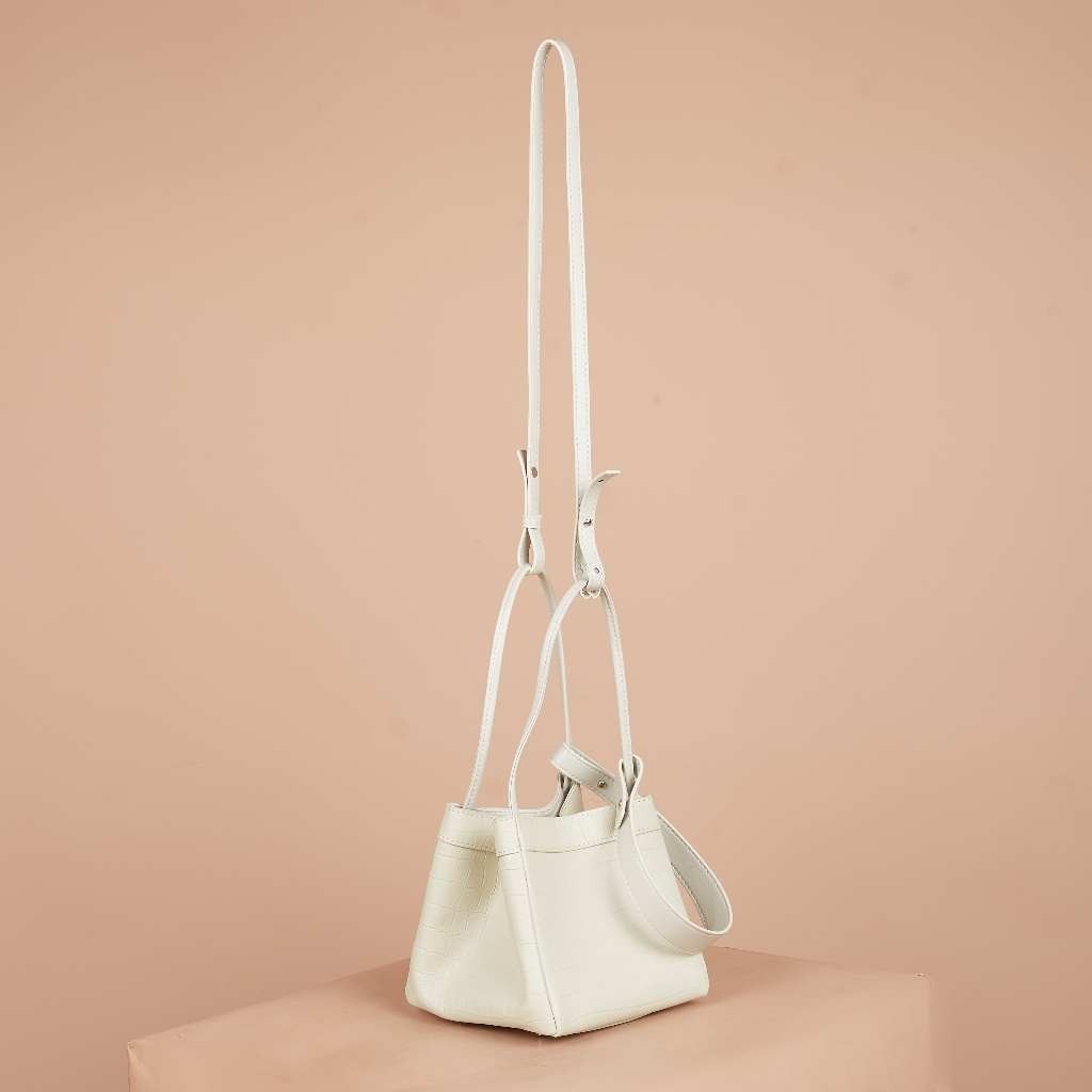 Anonymous Willow Mini Bucket Bag Croco Embosse Leather No Brand (Tas Kulit)