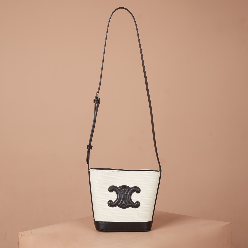 Anonymous Joline Bucket Bag Encru GHW No Brand (Tas kulit)