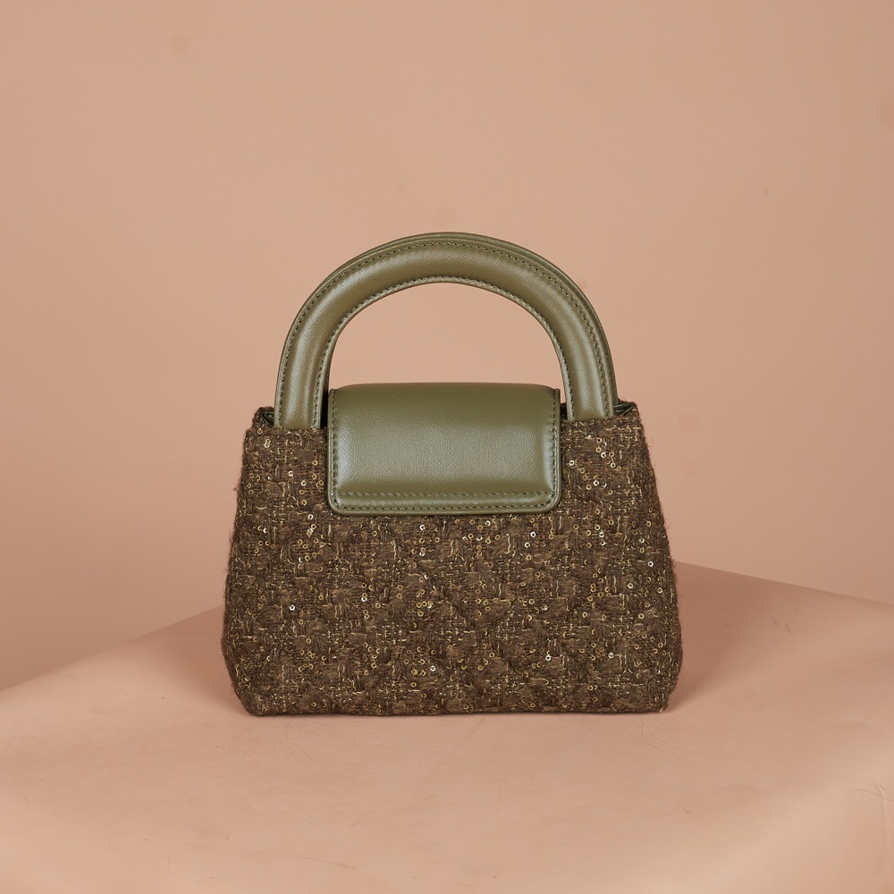 Anonymous Carla Tweed Wool Top Handle No Brand (Tas Kulit)