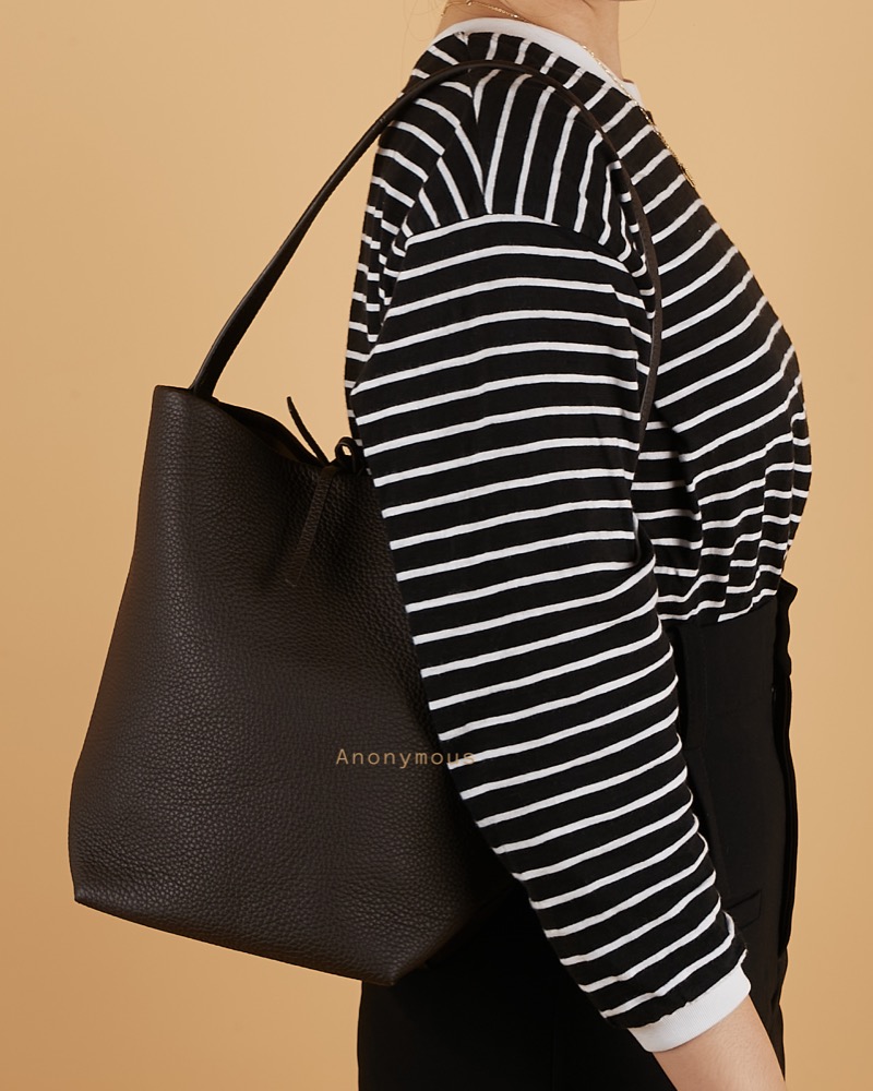 Anonymous Mica Tote Bag Large Grained Leather No Brand (Tas Kulit)