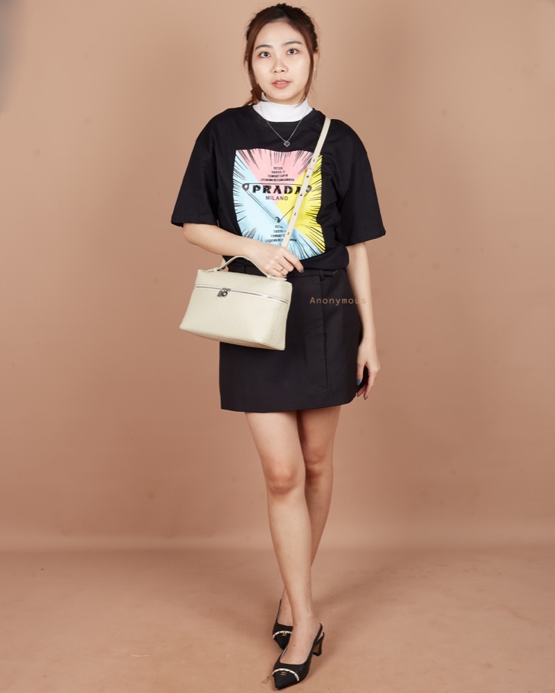 Anonymous Lola Bag L27 Ostrich PHW No Brand (Tas Kulit)