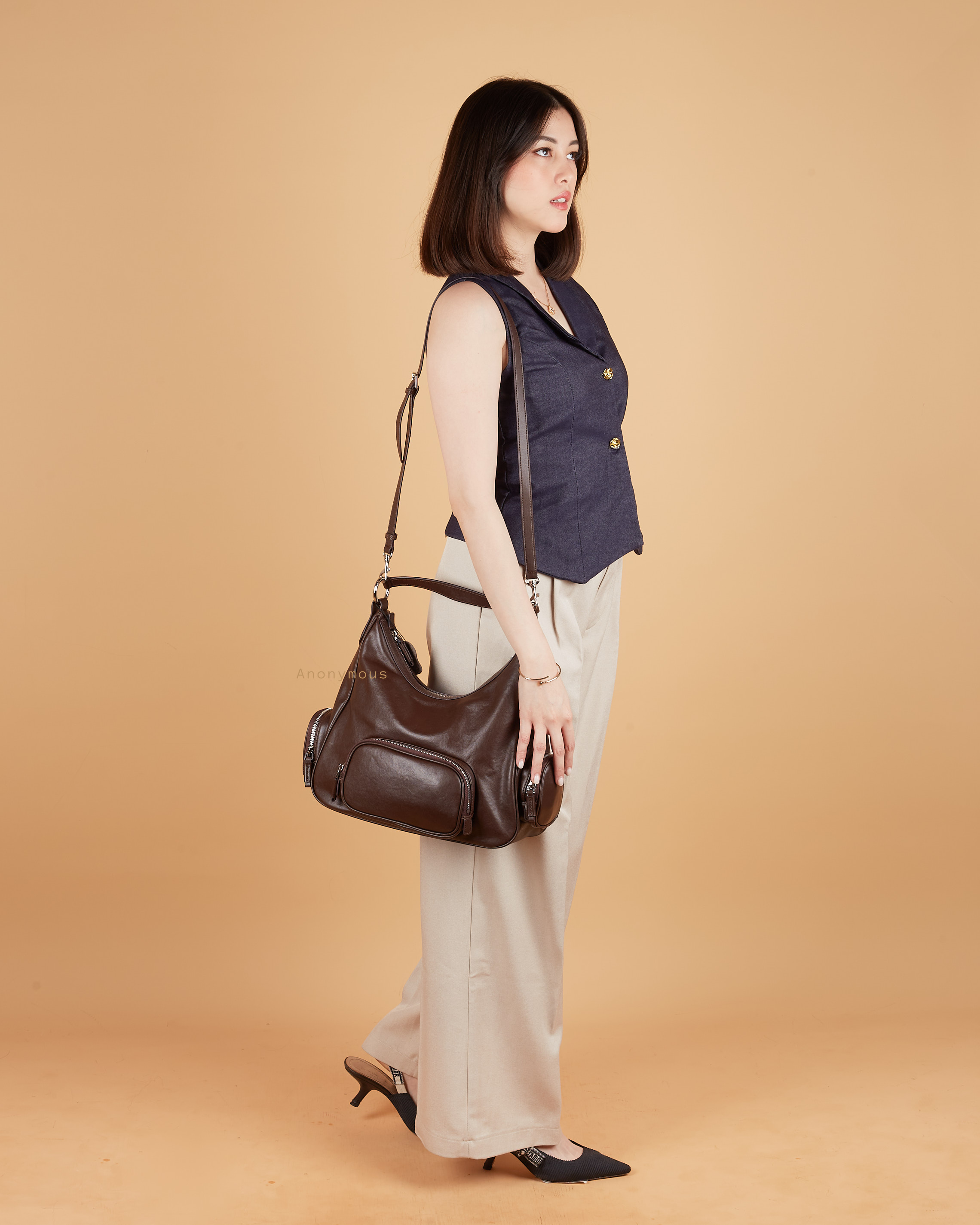 Anonymous Denada W/ 2 Pockets Swift Leather No Brand (Tas Kulit)