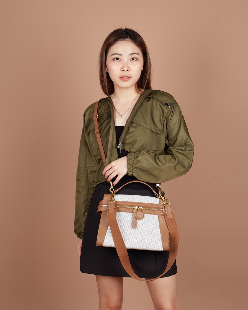 Anonymous Cilla Double Straps 28 Encru Swift Leather No Brand (Tas Kulit)