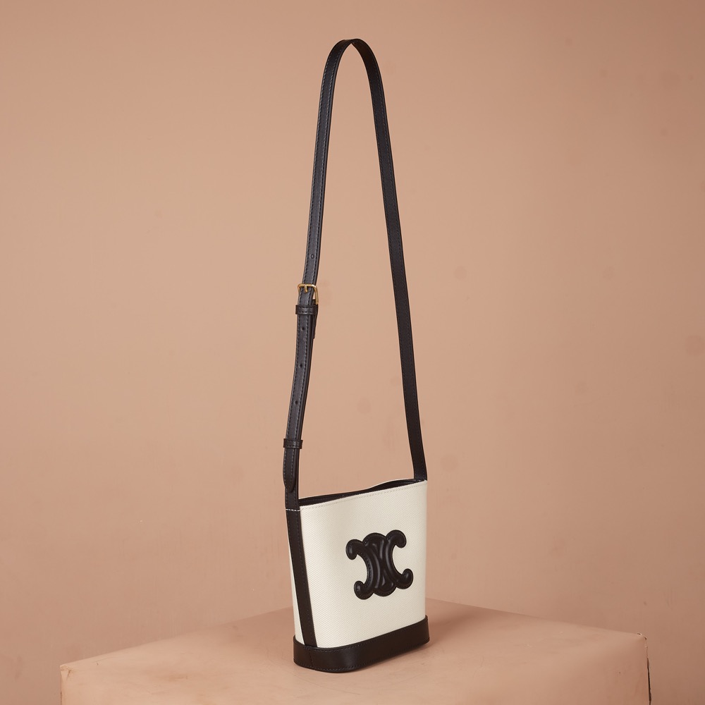 Anonymous Joline Bucket Bag Encru GHW No Brand (Tas kulit)